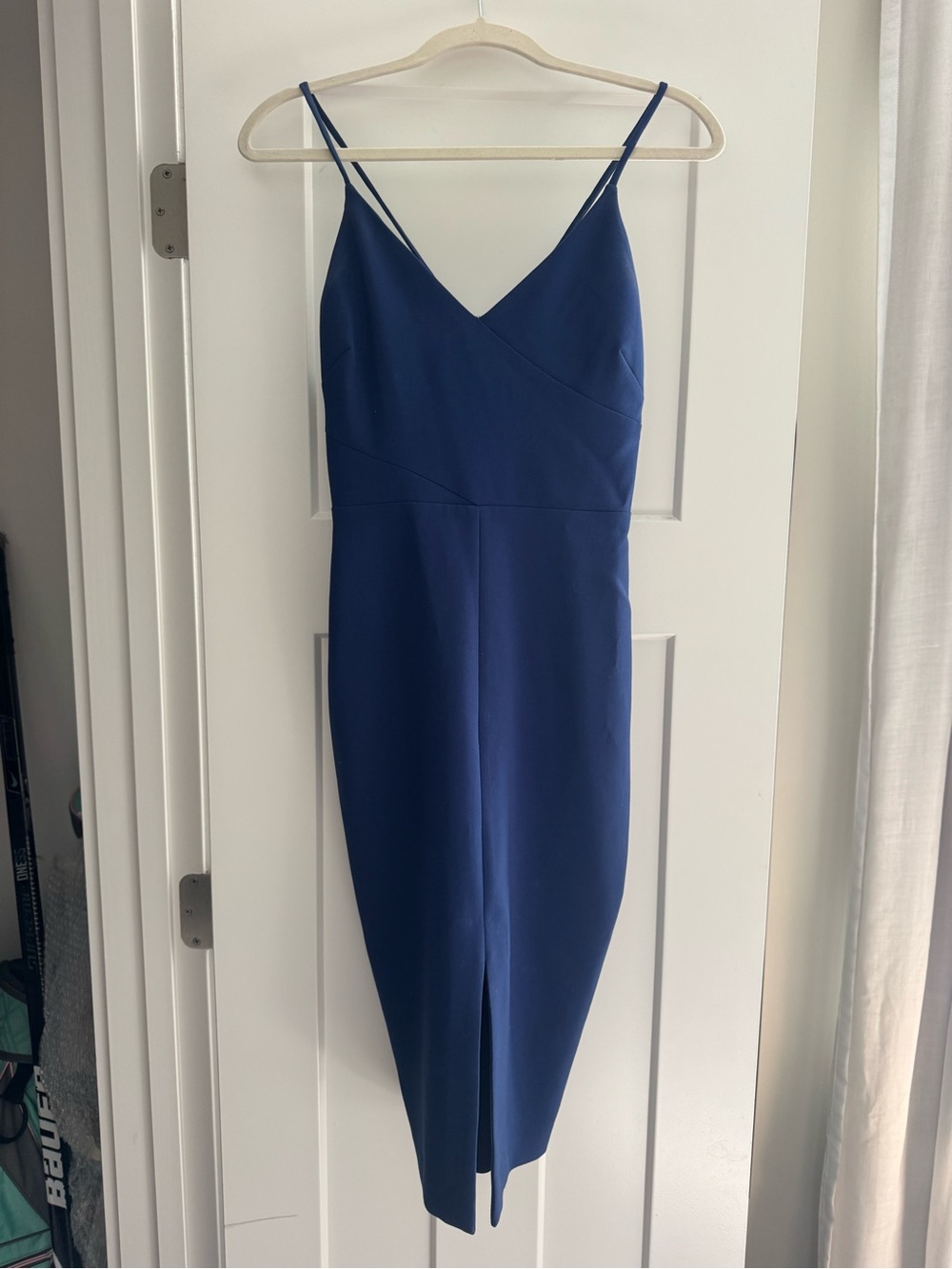 Likely Royal Blue Spaghetti-Strap Midi Dress